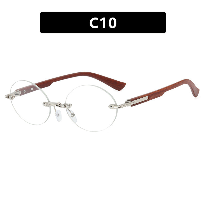 Damen runde Sonnenbrille mit elegantem Holzrahmen und UV-Schutz Karnz