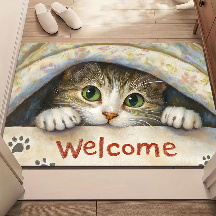 Dekorativer katzenmotivierter Badteppich für das Badezimmer