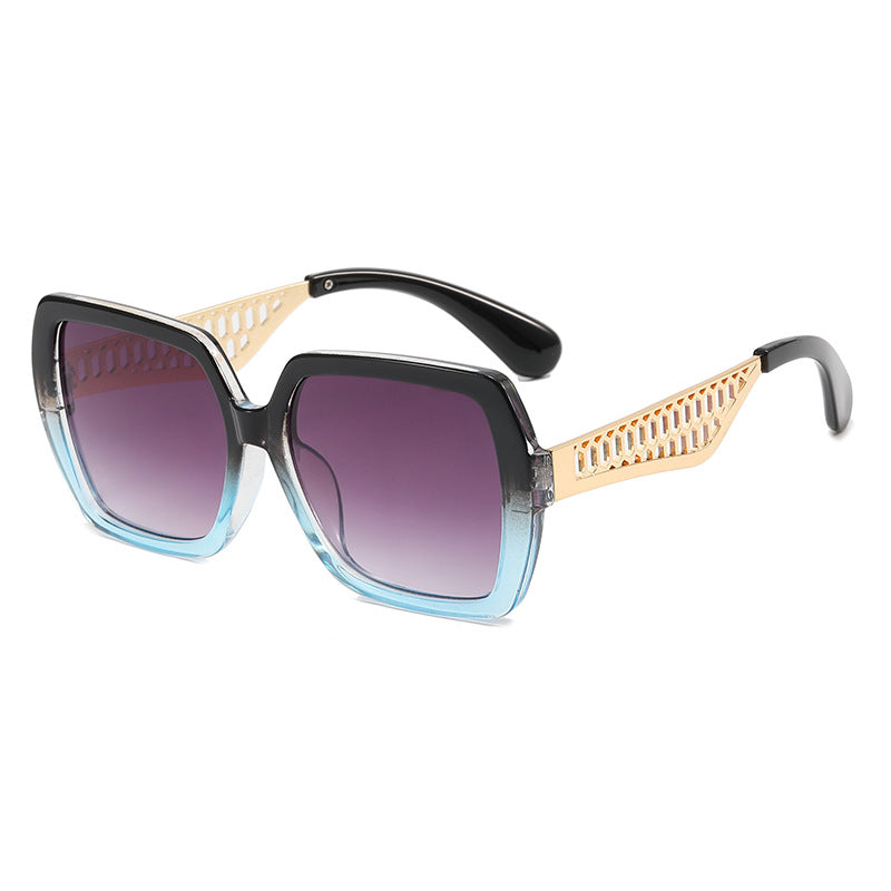 Damen Luxus-Sonnenbrille mit modischem Struktur-Rahmen Karnz