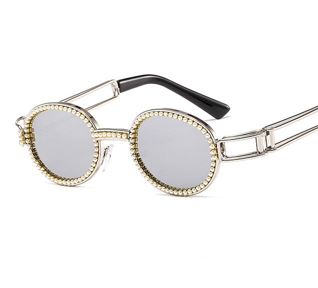 Damen feminine Designer-Sonnenbrille mit extravagantem Rahmen Karnz