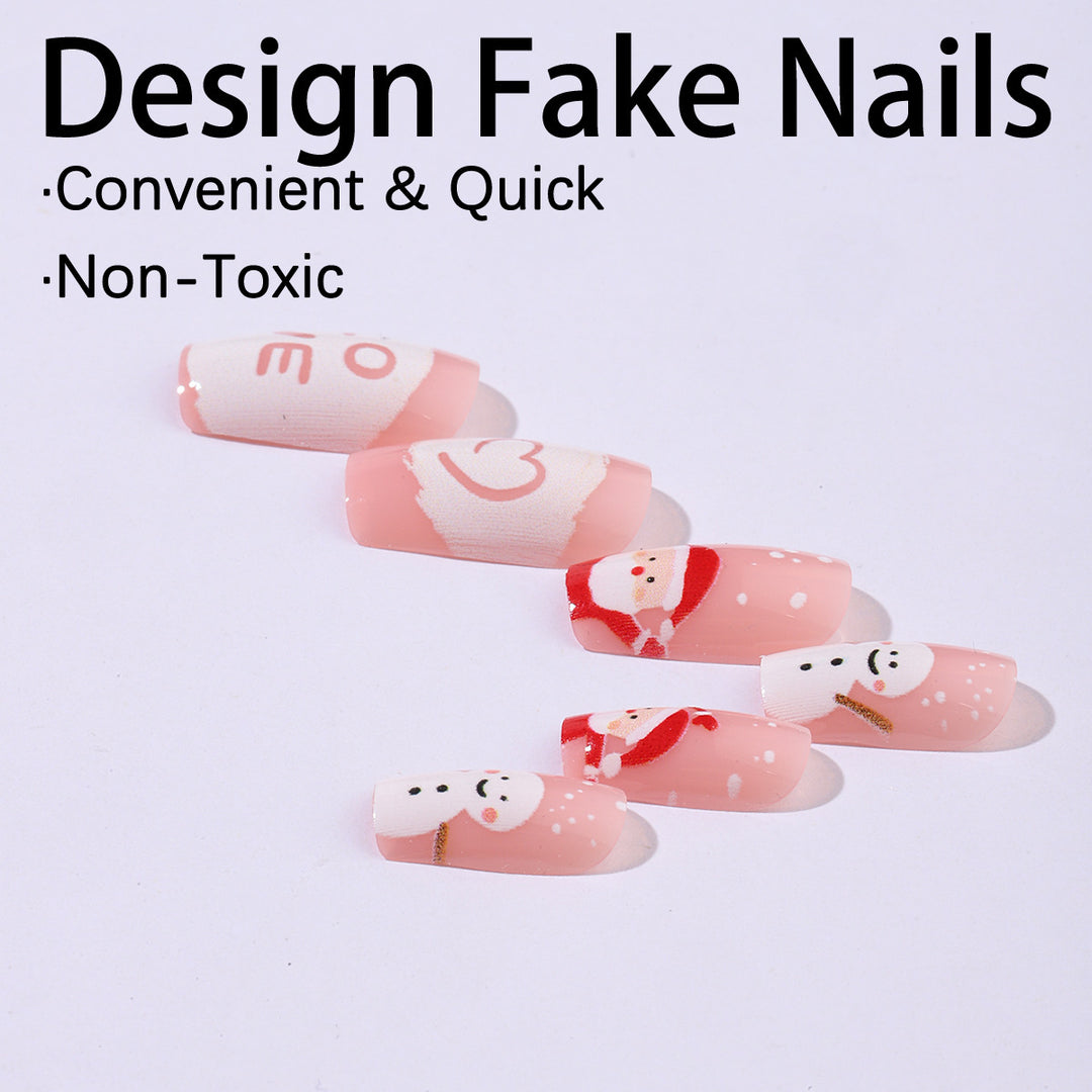 Festliches Kunstnagelset mit Weihnachtsdesign Karnz