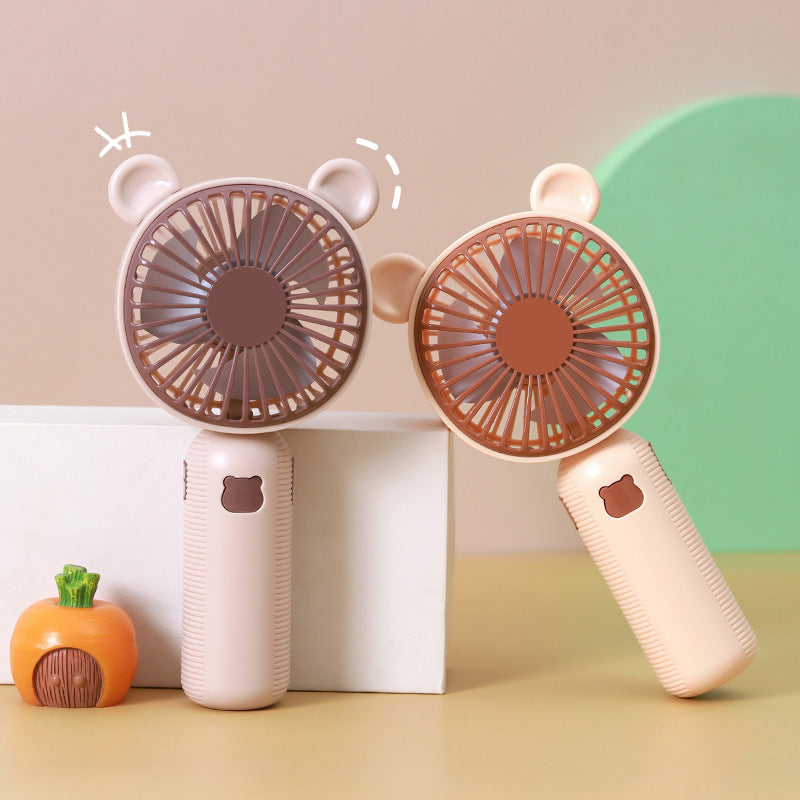 Unisex Tragbarer Handventilator mit niedlichem Bären-Design Karnz