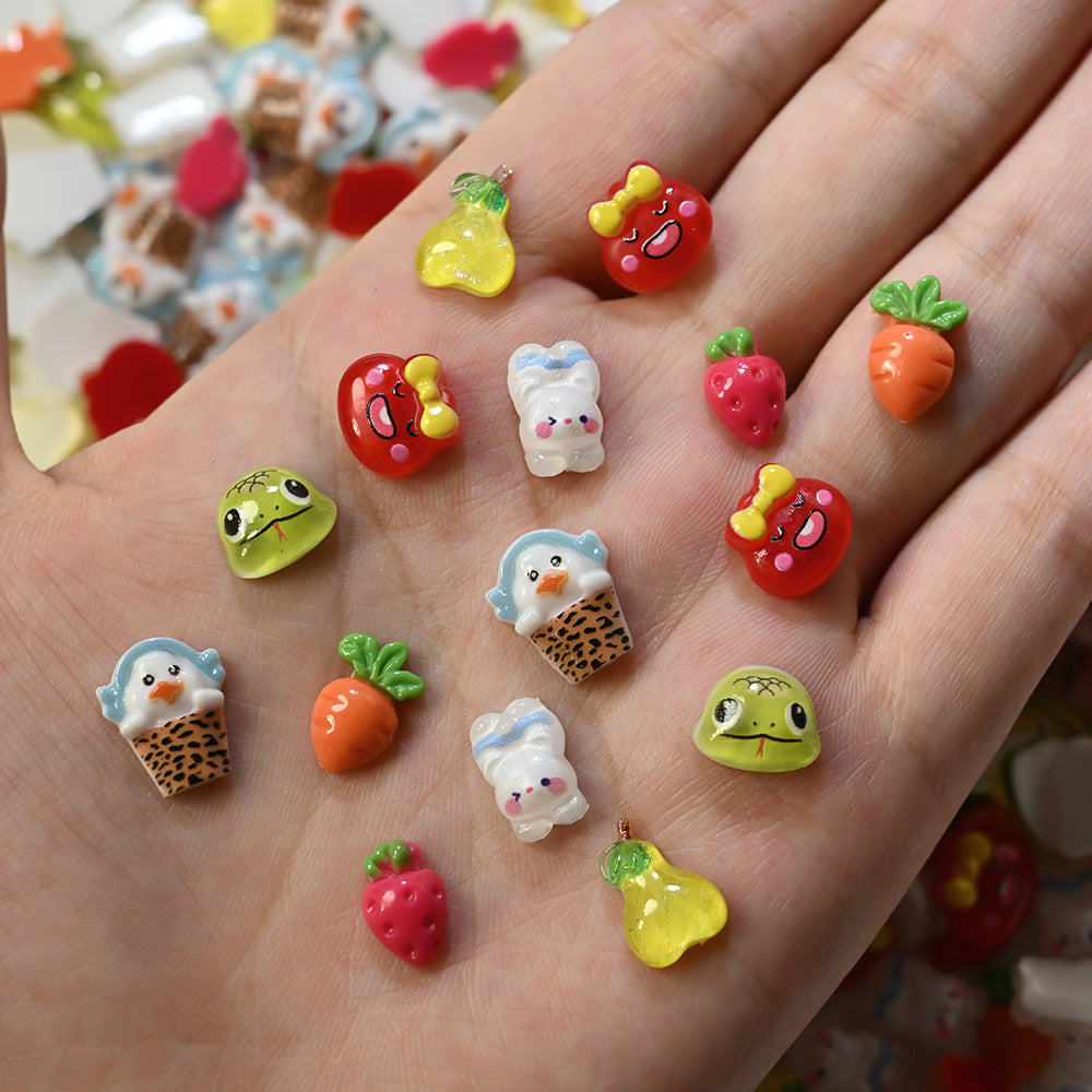 3D Obst-Themen Nagelkunst Charms Set