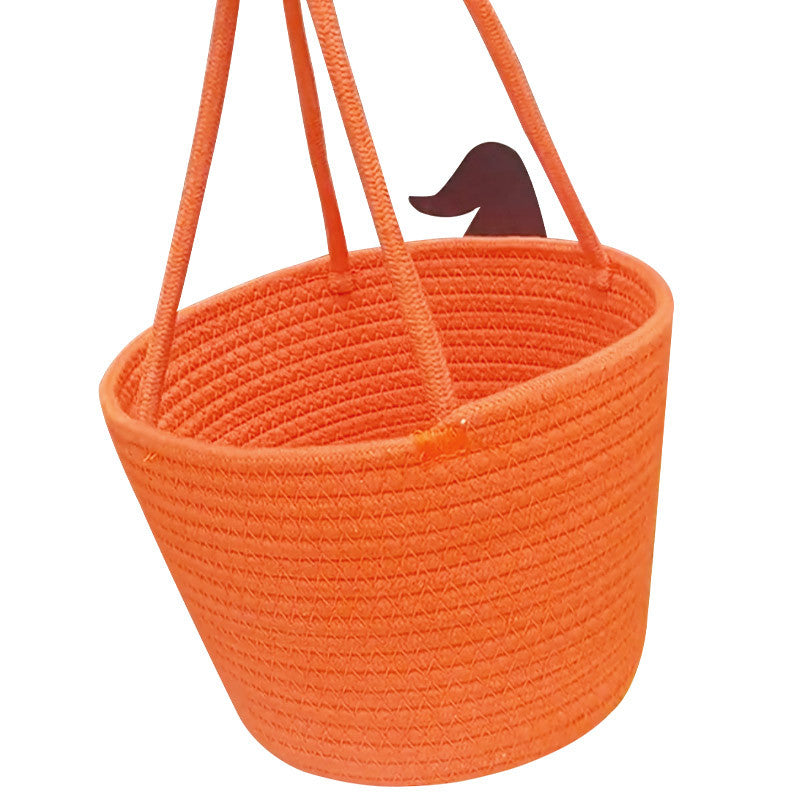 Damen Halloween Korb mit Zauberhut-Motiv Karnz