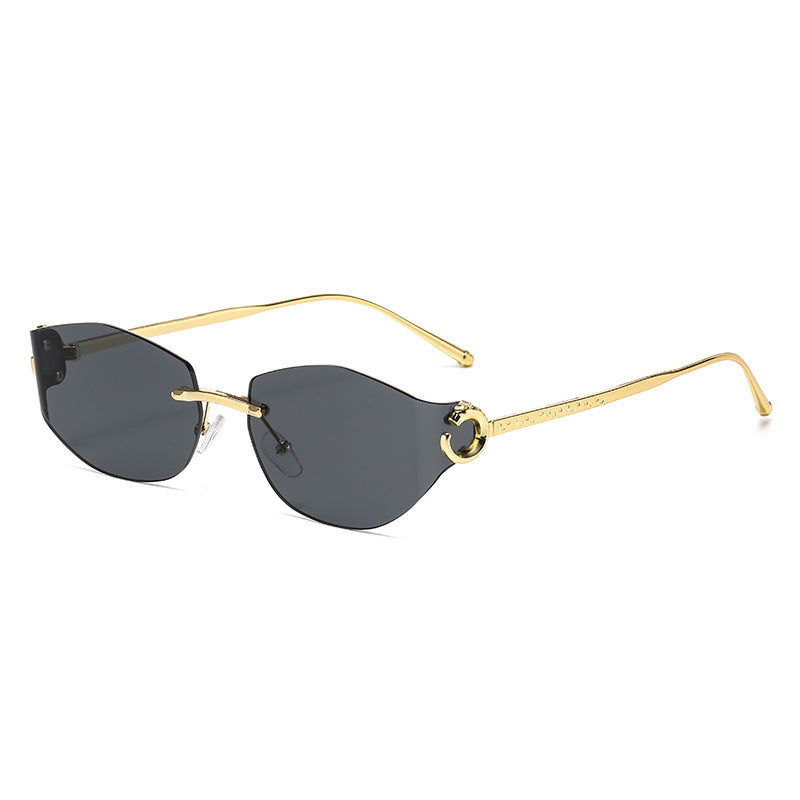 Damen modische Sonnenbrille mit innovativem Schecken-Design Karnz