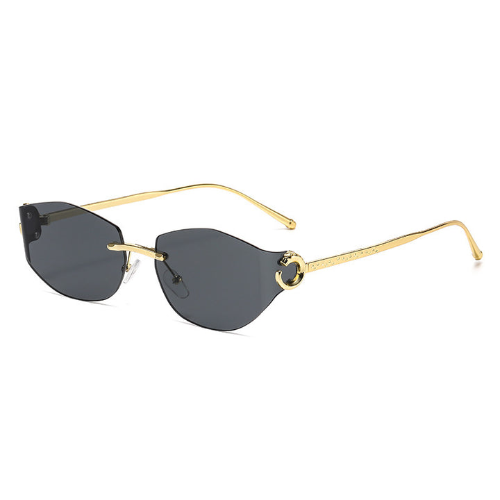 Damen modische Sonnenbrille mit innovativem Schecken-Design Karnz