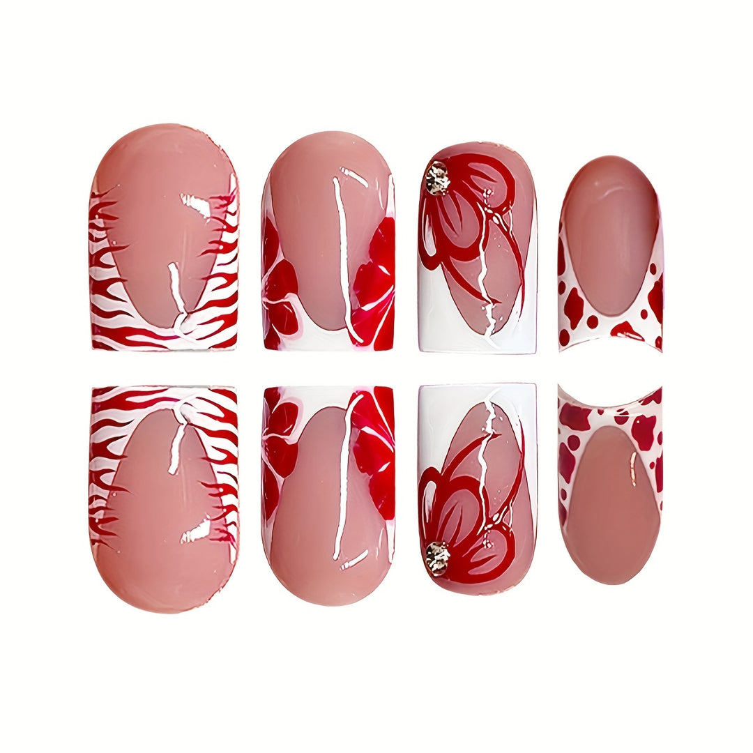 Elegantes Floral-Nageldesign Karnz