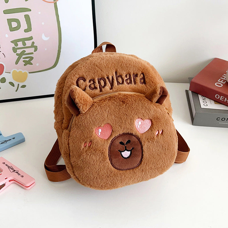 Plüsch Capybara-Themen Mini Rucksack