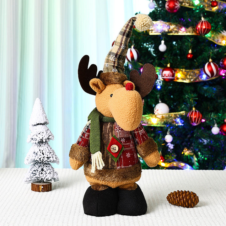 Niedliche Weihnachtsdekorationsfigur im Rentier-Look Karnz
