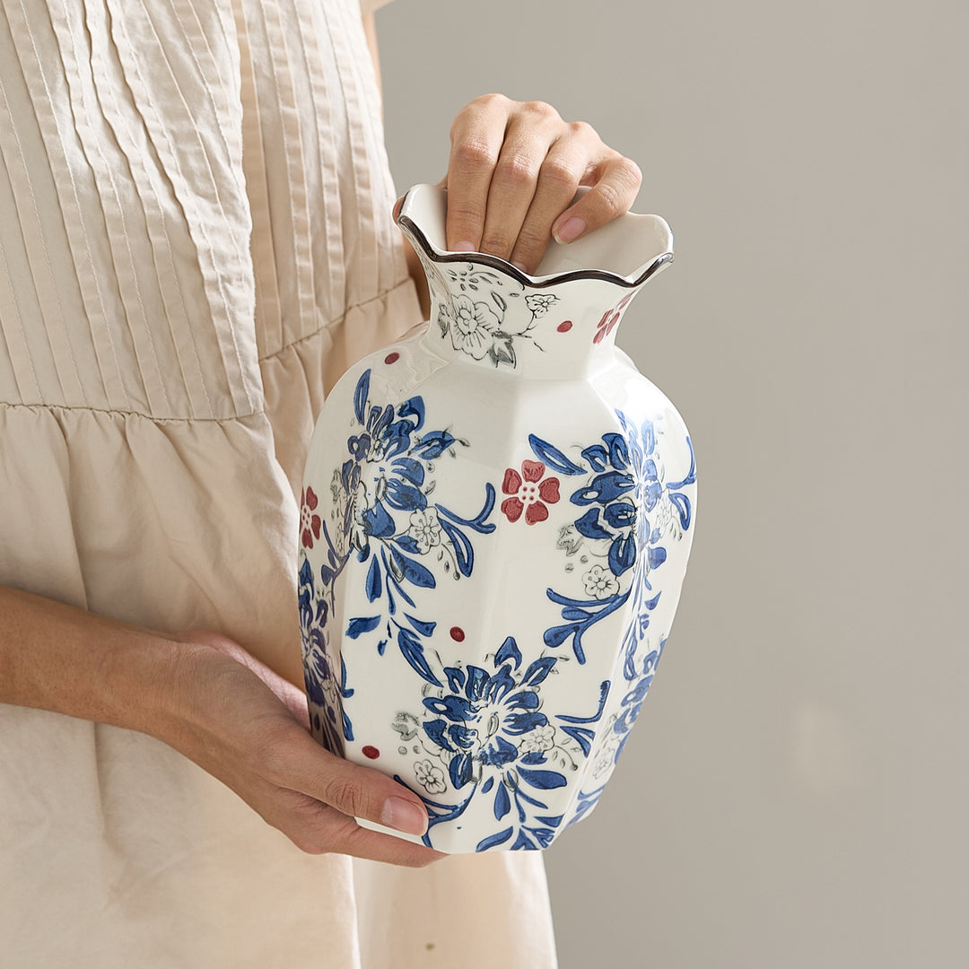 Elegante Keramik Blumenvase Karnz