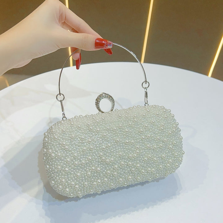 Elegante Perlen-Abend-Clutch