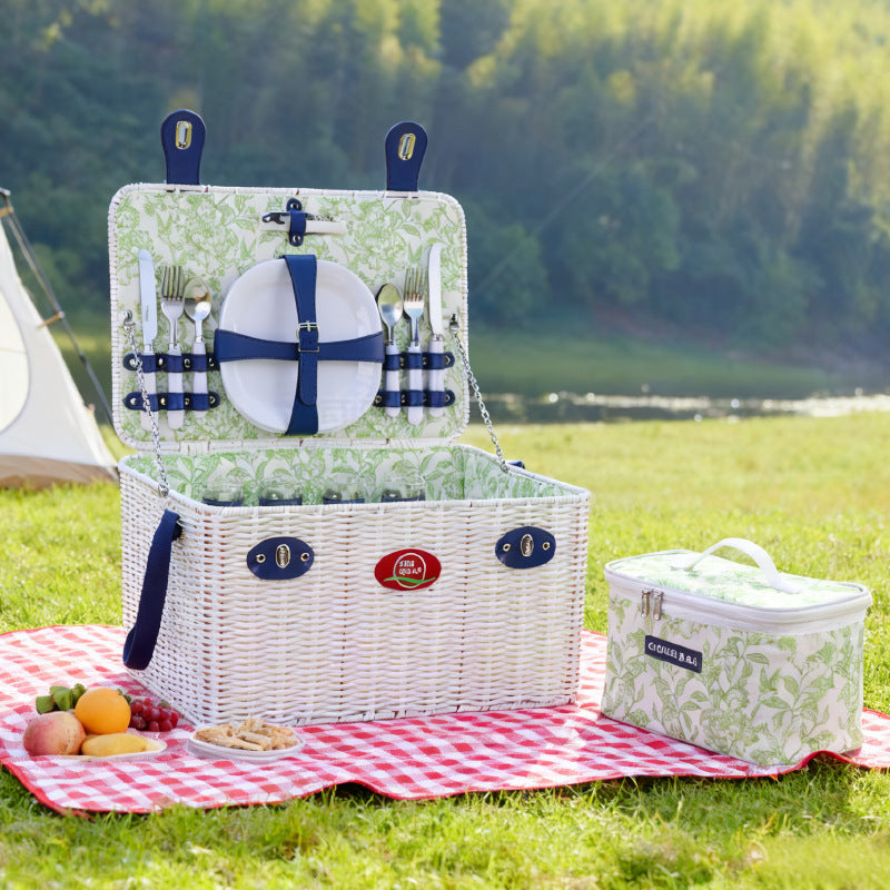 Damen Picknickkorb mit integriertem Geschirrset Karnz