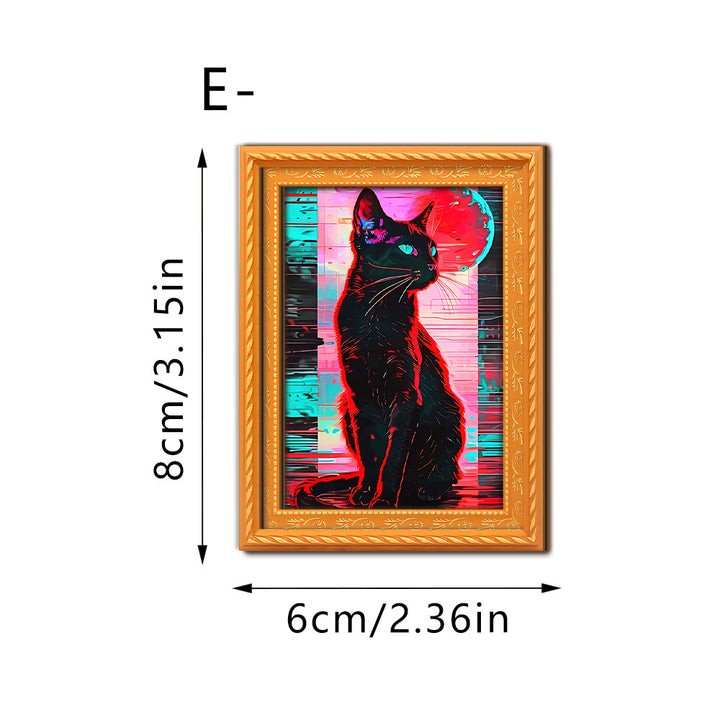 Dekorative Katzenkunst mit futuristischem Design Karnz