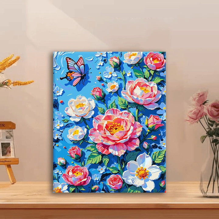 Floral Schmetterling Leinwanddruck Karnz