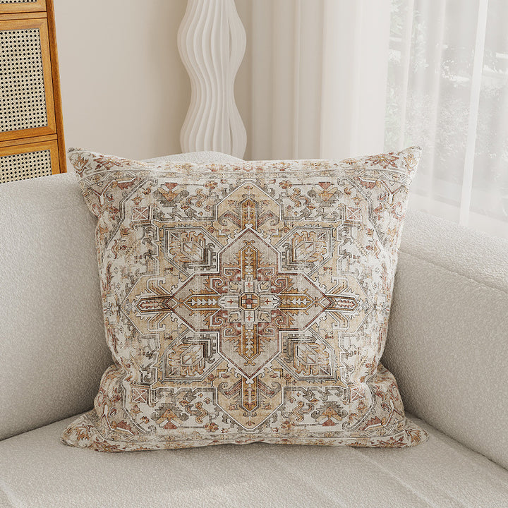 Decorative Medallion Jacquard Throw Pillow Cover
