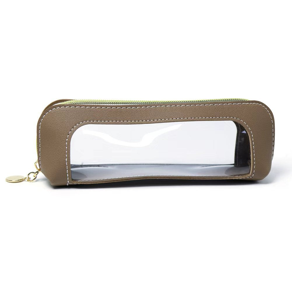 Transparente Tasche mit goldenen Akzenten