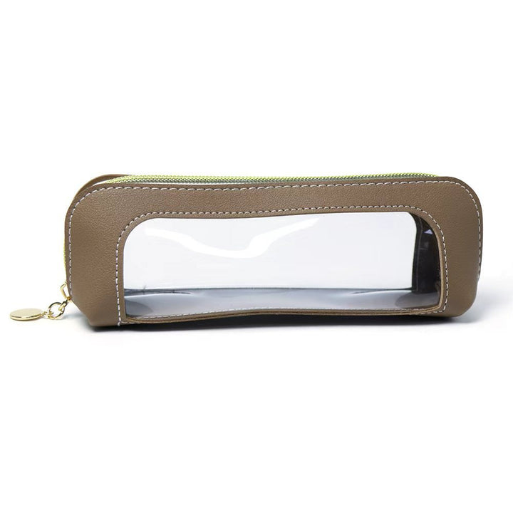 Transparente Tasche mit goldenen Akzenten