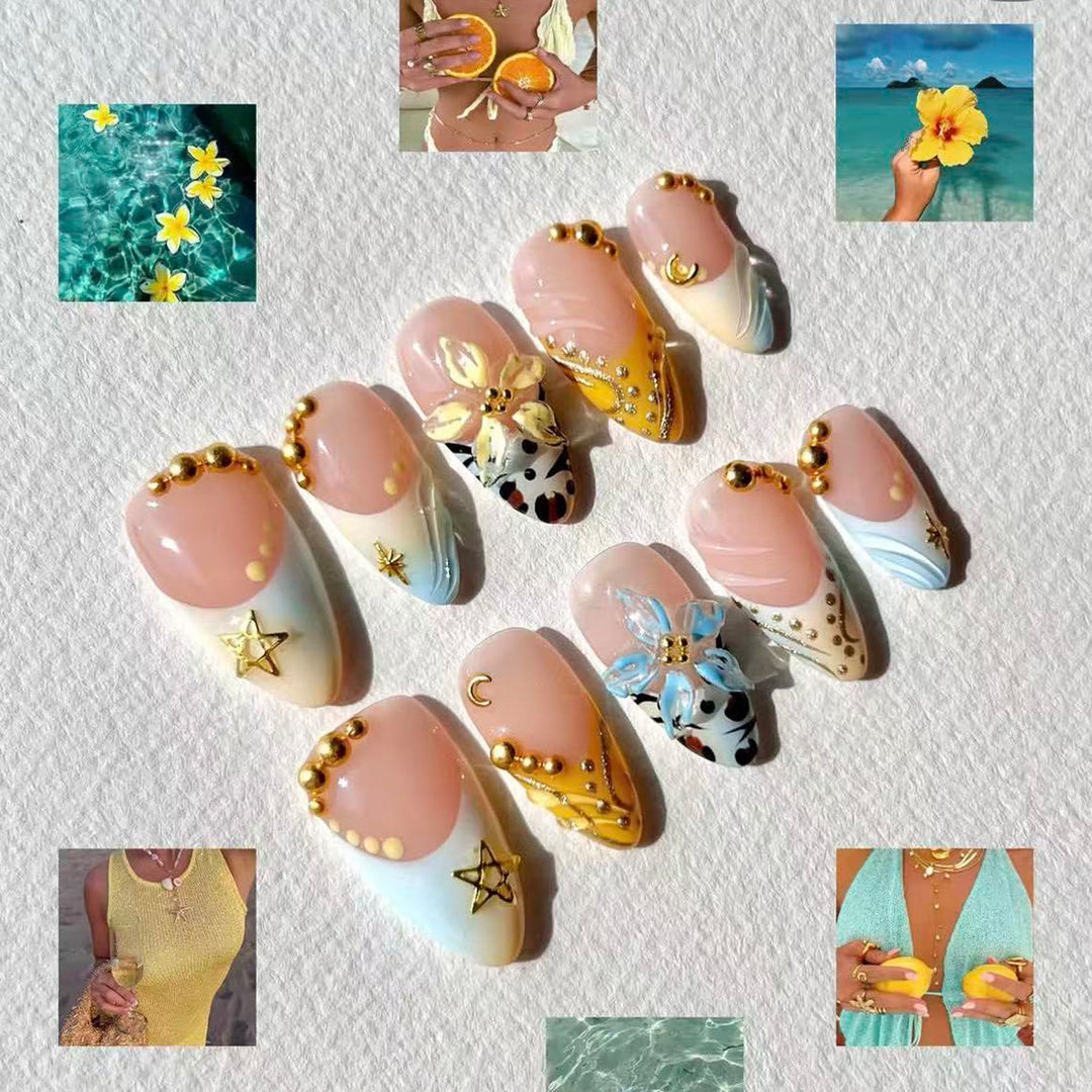 Prächtige Kunstnagel Verzierungen Karnz