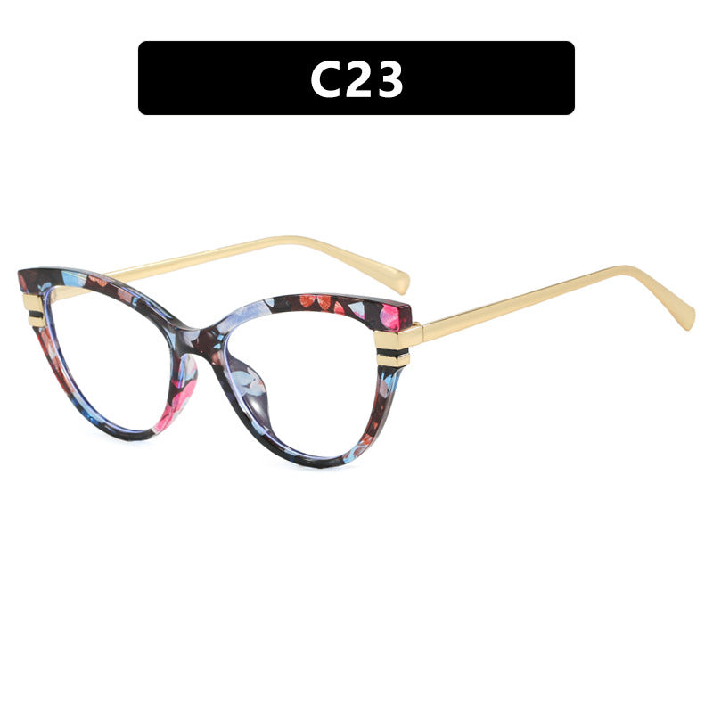 Damen Cat-Eye Sonnenbrille mit elegantem Kunststoffrahmen und goldenen Akzenten Karnz