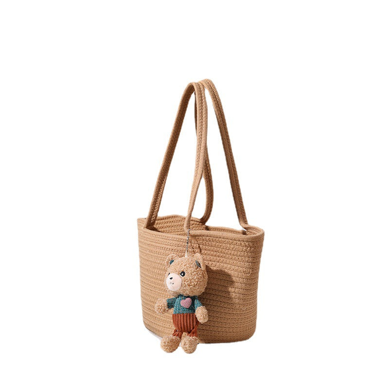 Damen Handgefertigte Strandtasche im modernen Makramee-Stil Karnz