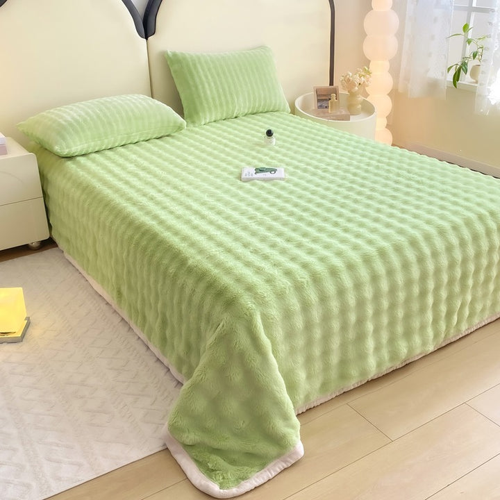 Ultra-weiches plüschtexturiertes Decke