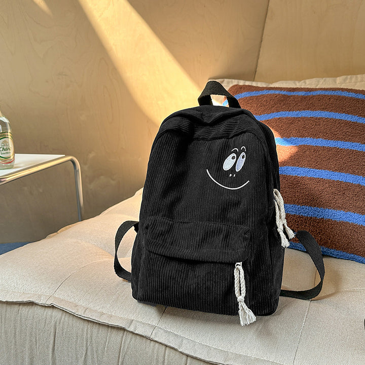 Adorable Cordura-Rucksack mit gesticktem Lächeln