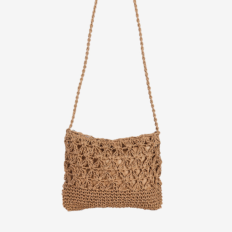 Damen Handgeknüpfte Umhängetasche mit floralem Design Karnz