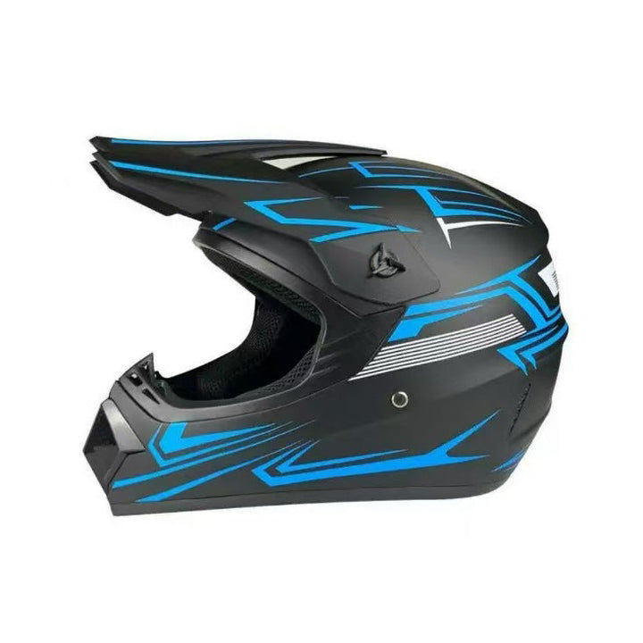 Vollgesicht-Motocross-Helm mit verlängertem Visier und verstärktem Kinnschutz Karnz