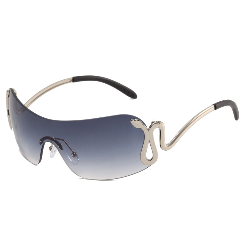Damen futuristische Sportsonnenbrille mit verspieltem Design Karnz