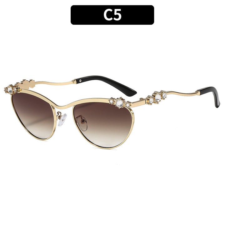 Verschnörkelte Katzenaugen-Sonnenbrille