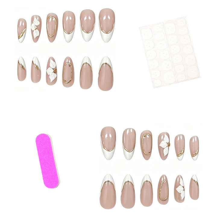 Elegantes florales Design Acrylnagelkunst Karnz