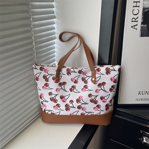 Verspielt bedruckte Canvas-Tasche Karnz