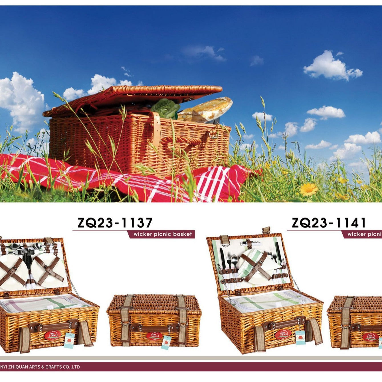 Damen Korb für Picknick mit Zubehör Karnz