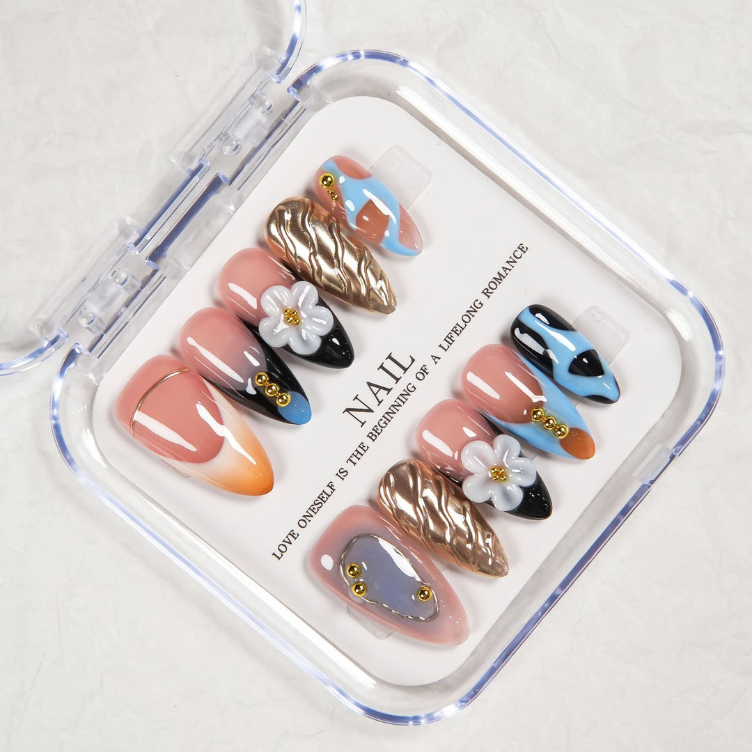 Künstlerisches Glam Nail Set