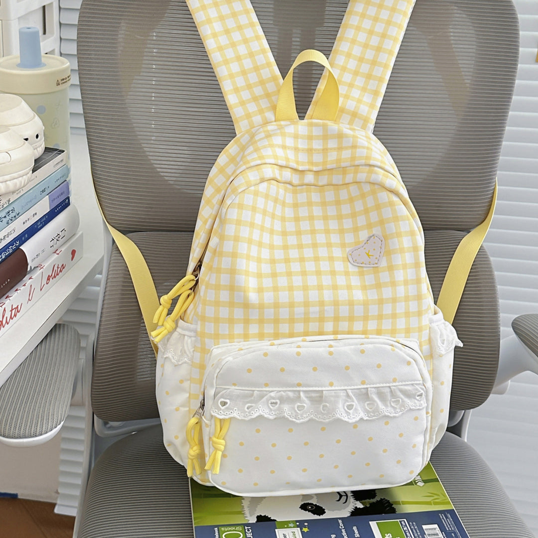 Verspielt Karomuster Rucksack