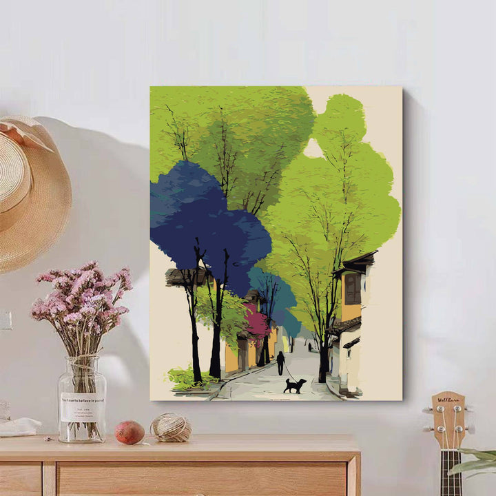 Natur-inspiriertes ruhiges Landschafts-Canvas-Kunstwerk Karnz