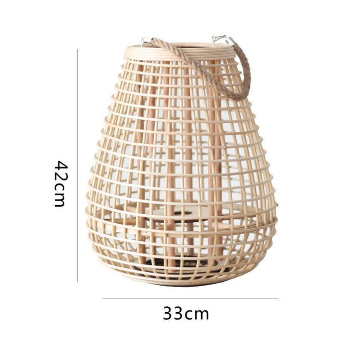 Dekorativer Rattan-Laterne mit Tragegriff Karnz