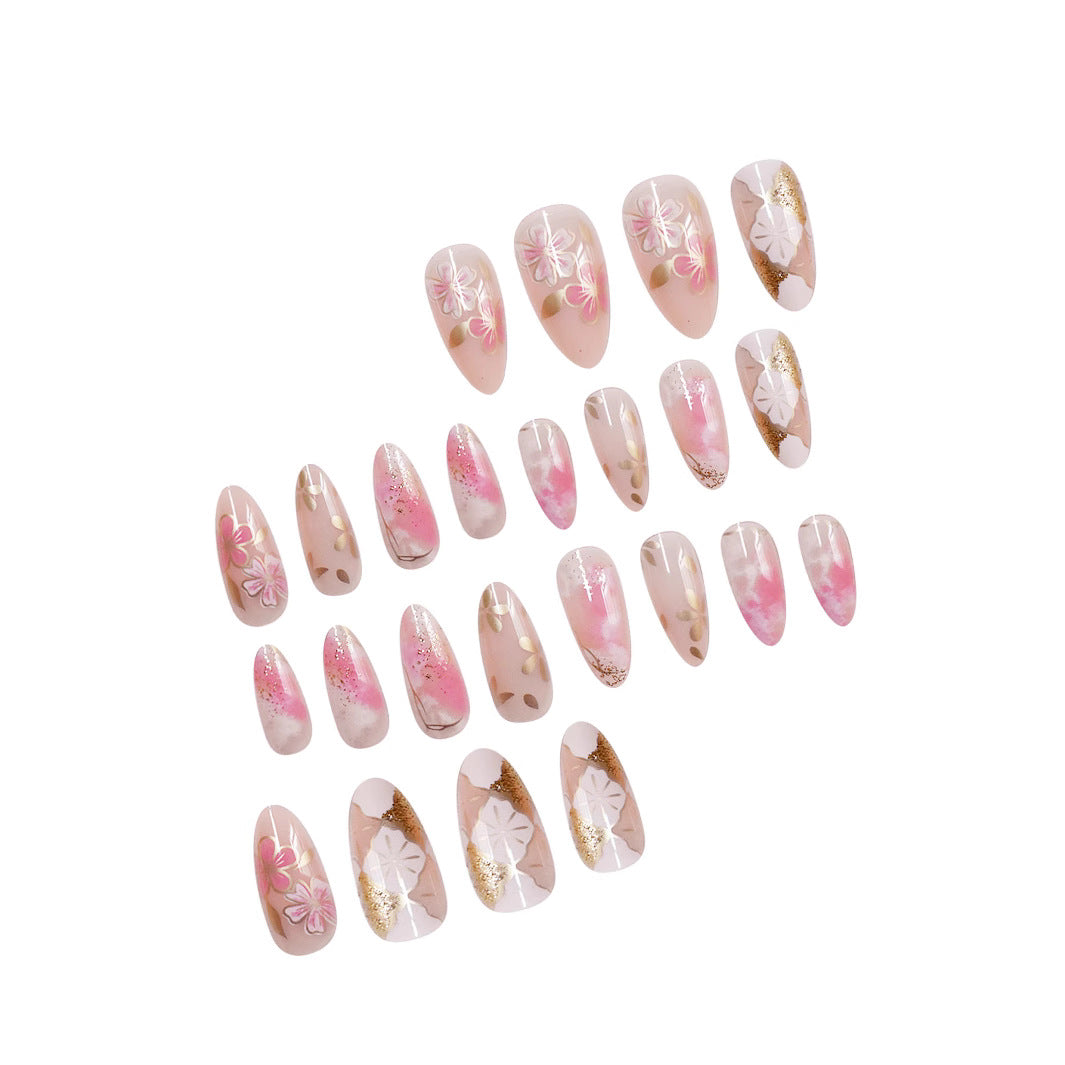 Floral Elegante Press-On Nagelkunst Set Karnz