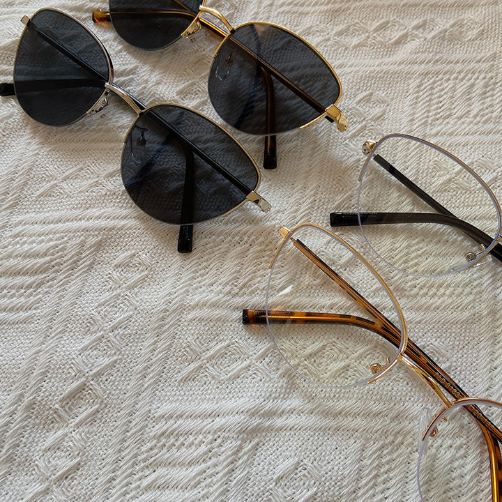 Modische Cat-Eye Sonnenbrille mit Feinem Metallrahmen Karnz
