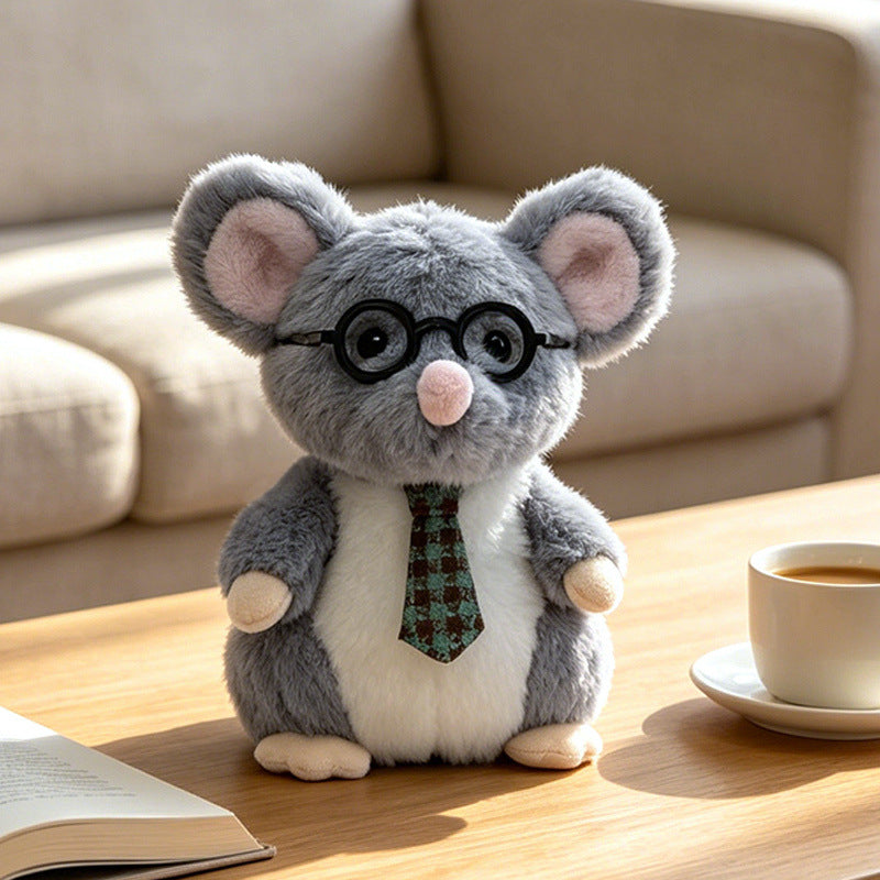 Kawaii Igel Plüschtier Sammlerstück mit gesticktem Kirschakzent und weichem Kunstfellrücken Karnz