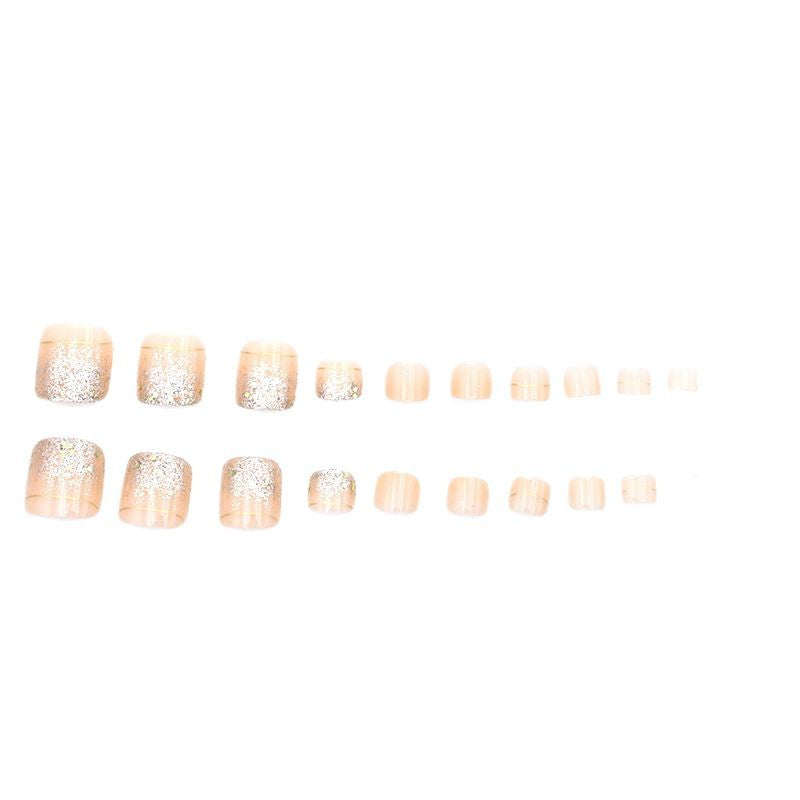 Dekorative Glitter Pediküre Nagelkunst Karnz