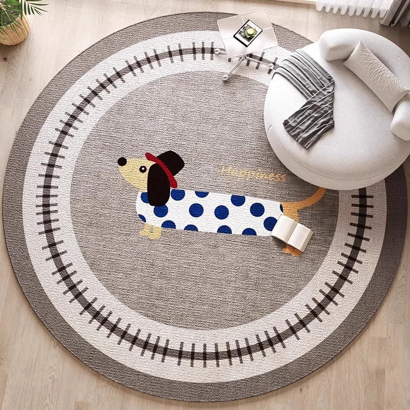 Dekorativer Hunde-Themen-Teppich für die Wohnkultur