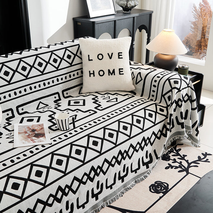 Elegante geometrische Muster-Wurfdecke