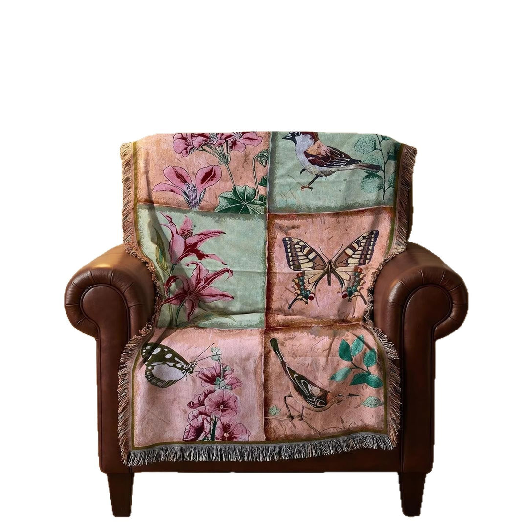 Blumenmuster Sofaüberwurf