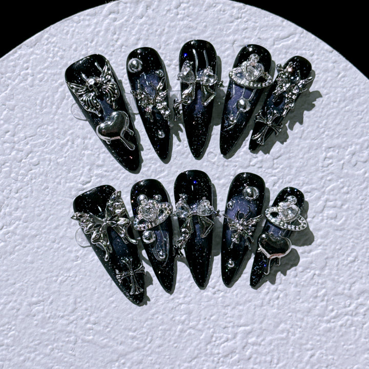 Premium Gothic Dekorative Nagelkunst Set