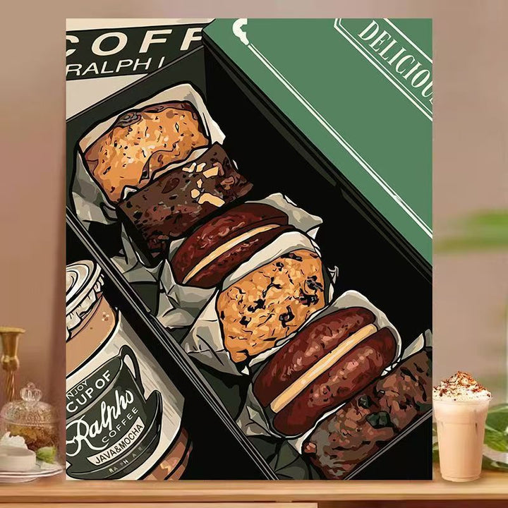 Dessert-inspiriertes dekoratives Leinwandkunstwerk Karnz