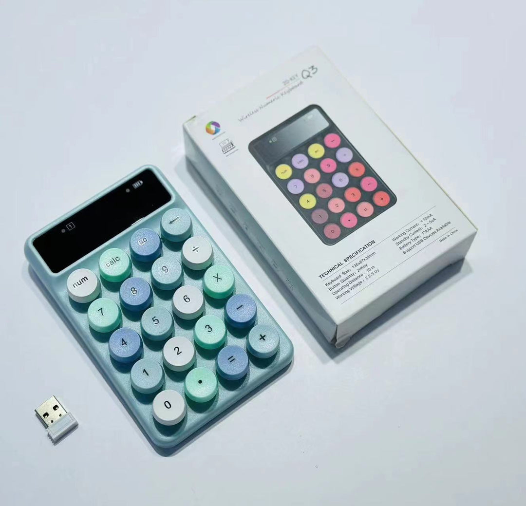 Kabellose Retro Taschenrechner-Tastatur Karnz