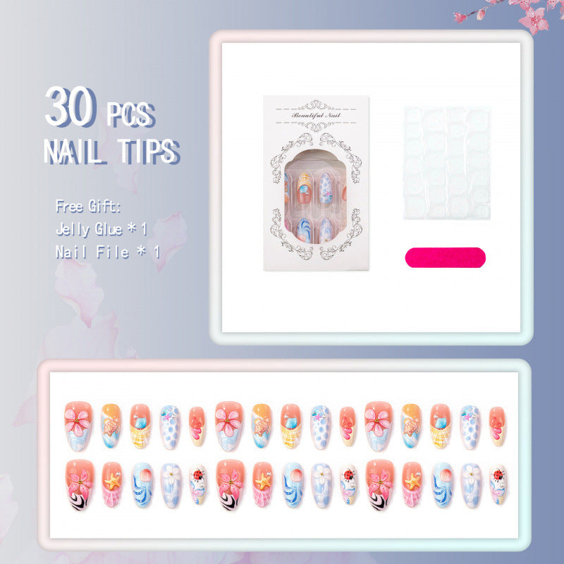 Thematisches dekoratives Press-On-Nagelset