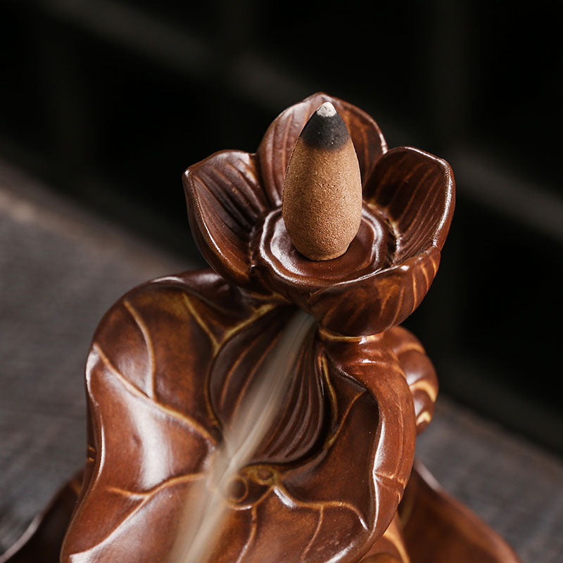 Artisanaler Lotus Wasserfall Räuchergefäß