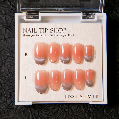 Ombre French Press-On Nagelspitzen